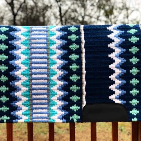 Western Horse Show Saddle Pad Blanket with New Zealand Wool