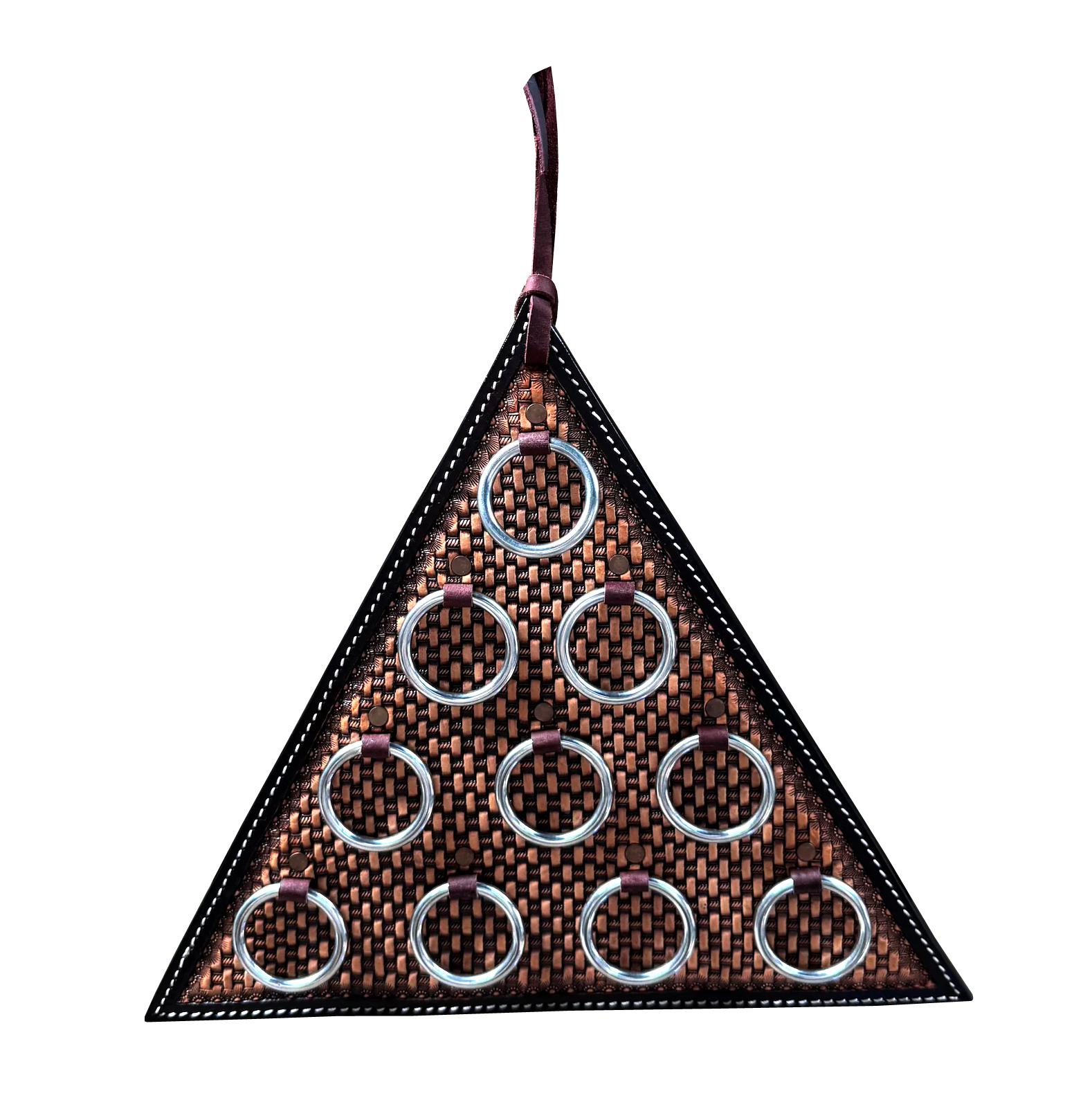 Handcrafted Leather Wild Rag Hanger 10''x 10''
