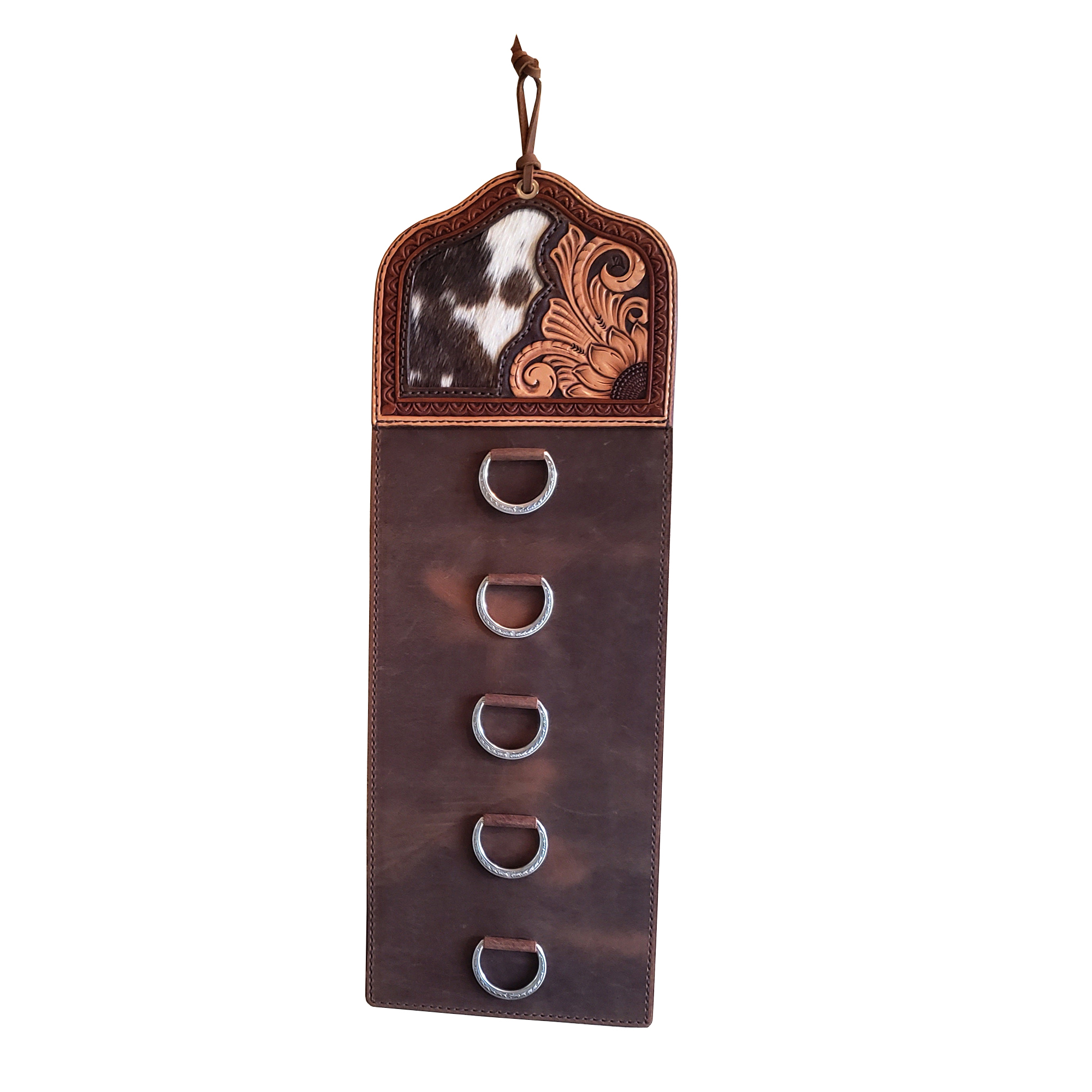Handcrafted Leather Wild Rag Hanger 15''x 5''