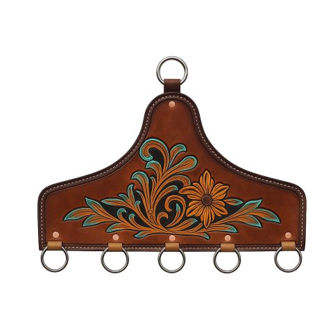 Handcrafted Leather Wild Rag Hanger 12''x 8''