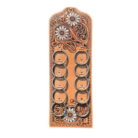 Handcrafted Leather Wild Rag Hanger 15''x 5''